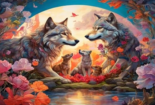 RUIYANMQ 1000 Pieces,Buntes Puzzle,Unregelmäßiges Puzzle Gifts,Colour Oil Painting,Animal Wolfs Art Posters,Adult Decompression Game,Memory Cognition Games,Dx271Zp RUIYANMQ 1000 Pieces,Buntes Puzzle,Unregelmäßiges Puzzle Gifts,Colour Oil Painting,Animal Wolfs Art Posters,Adult Decompression Game,Memory Cognition Games,Dx271Zp von RUIYANMQ