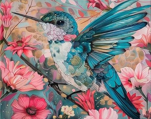 RUIYANMQ 1000 Pieces,Buntes Puzzle,Unregelmäßiges Puzzle Gifts,Colourful Hummingbirds Painting,Abstract Adult's Lernspielzeug Für Die Ganze Familie,Wall Art Dx198Zp von RUIYANMQ