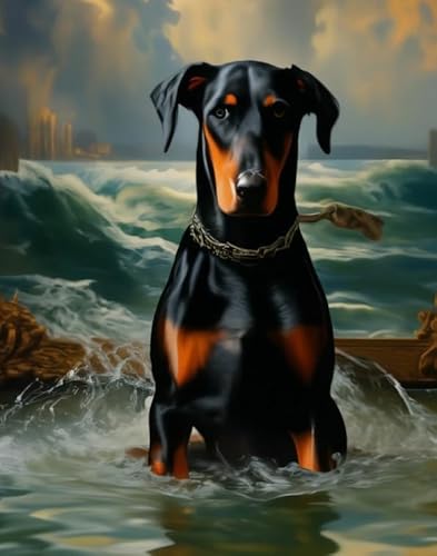 RUIYANMQ 1000 Pieces,Buntes Puzzle,Unregelmäßiges Puzzle Gifts,Dobermans Fog Oil Painting,Spielzeug Zur Stressreduzierung Für Die Familie,Herausforderungs Spiel Für Erwachsenes,Dx231Zp von RUIYANMQ