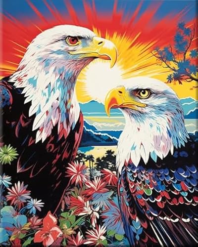 RUIYANMQ 1000 Pieces,Buntes Puzzle,Unregelmäßiges Puzzle Gifts,Eagless Animal Bird Oil Painting Posters,Pädagogisches Spielzeug Zum Stressabbau Für Die Ganze Familie，Art Dx258Zp von RUIYANMQ