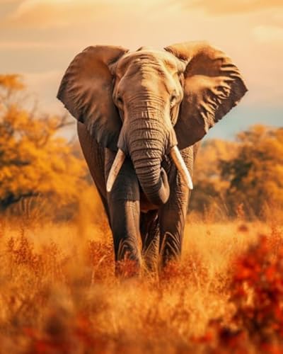 RUIYANMQ 1000 Pieces,Buntes Puzzle,Unregelmäßiges Puzzle Gifts,Irregular,Spiele Zur Stressreduzierung Für Die Ganze Familie,Animal elephantss Posters,Personalised Adult Toy,Dx280Zp von RUIYANMQ