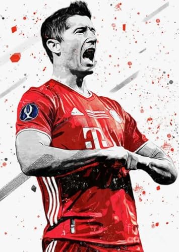 RUIYANMQ 1000 Stück Kunst Puzzle - Soccer Lewandowskis Oil Painting Plakate - Irregular Puzzle - Personalisierte Spielzeuge Für Erwachsene - Educational Games - Ex197Zx von RUIYANMQ