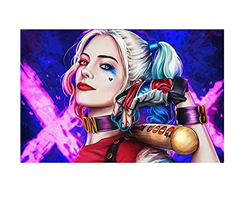 RUIYANMQ Crazy Movie Gift Harley Quinn Art Picture Puzzle 1000 Teile Erwachsene Spiel Für Die Ganze Familie Buntes Platzierungsspiel Px209Yk von RUIYANMQ