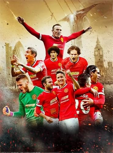 RUIYANMQ Puzzle 1000 Stück - Manchesters Soccer Plakate - Kunst Puzzles - for Erwachsene Familie Lernspielzeug Spielzeug - Wand Dekoration - Ex18Zx von RUIYANMQ