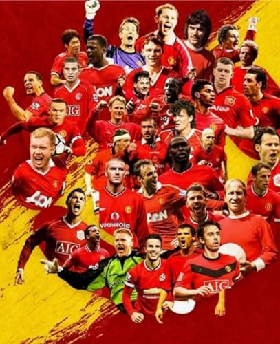 RUIYANMQ Puzzle 1000 Stück - Manchesters Soccer Plakate - Kunst Puzzles - for Erwachsene Familie Lernspielzeug Spielzeug - Wand Dekoration - Ex19Zx von RUIYANMQ