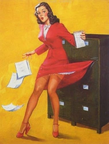 RUIYANMQ Puzzle 1000 Stück - World Warii Elvgren Girlss Oil Painting Adverts - Irregular Retro Kunst Puzzle - Spielzeug Für Senioren - Familien-Lernspiel Für Das Gedächtnis - Ex188Zx von RUIYANMQ