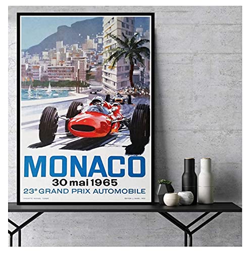 RUIYANMQ Puzzle 1000 Teile Puzzle F1 Monaco 1965 Mai Racing Art Life Erwachsene Kinderspiel Lernspielzeug Tl93Zv von RUIYANMQ