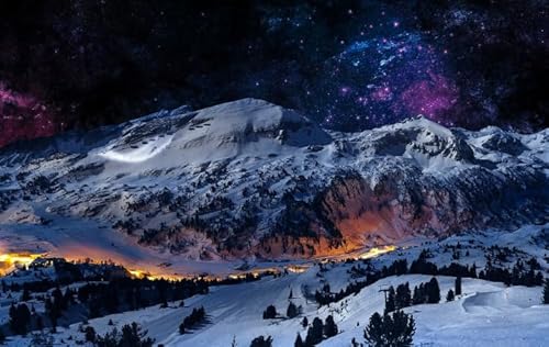 Starry Night Sky Landscapes Plakate - 1000 Teilekunst Puzzle - Puzzles Für Erwachsene Und Jugendliche - Spiele Zum Stressabbau In Der Familie Wd01Zt von RUIYANMQ