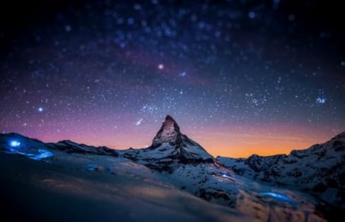 Starry Night Sky Landscapes Plakate - 1000 Teilekunst Puzzle - Puzzles Für Erwachsene Und Jugendliche - Spiele Zum Stressabbau In Der Familie Wd01Zt von RUIYANMQ