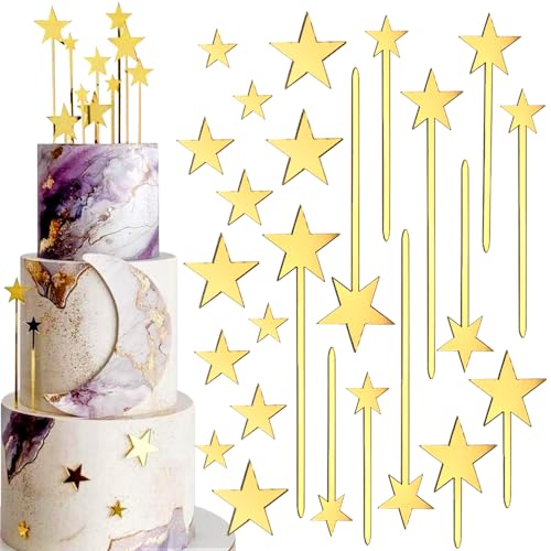 24 Stück Gold Sterne Tortenaufleger Happy Birthday Tortendeko Geburtstag Stern Torten Deko Star Happy Birthday Cake Topper Hochzeit Kuchen Deko Acryl Kuchendeko Kuchendekoration Birthday Cake Toppers 24 Stück Gold Sterne Tortenaufleger Happy Birthday Tortendeko Geburtstag Stern Torten Deko Star Happy Birthday Cake Topper Hochzeit Kuchen Deko Acryl Kuchendeko Kuchendekoration Birthday Cake Toppers von RUIYDZ