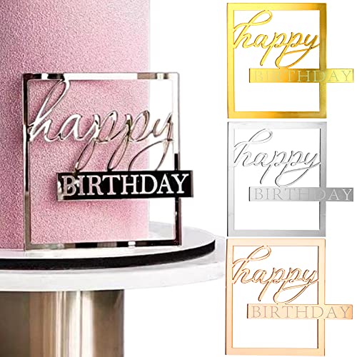 3Stück Happy Birthday Cake Topper, Spiegel Acryl Happy Birthday Tortendeko Geburtstag Torten Topper Kuchendeko Tortenaufleger Mädchen Kuchen Deko Caketopper Cake Decoration Torten Deko Geburtstagsdeko 3Stück Happy Birthday Cake Topper, Spiegel Acryl Happy Birthday Tortendeko Geburtstag Torten Topper Kuchendeko Tortenaufleger Mädchen Kuchen Deko Caketopper Cake Decoration Torten Deko Geburtstagsdeko von RUIYDZ