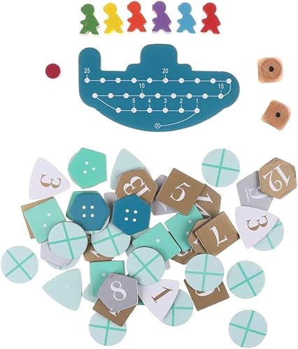 1 Set Tiefsee-Abenteuer-Gesellschaftsspiel mit englischer Anleitung Kartenspiel 2-6 Spieler für lustige Spieleabende von RUIYELE