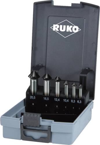 RUKO 102790EPRO Kegelsenker-Set 6teilig 6.3 mm, 8.3 mm, 10.4 mm, 12.4 mm, 16.5 mm, 20.5mm HSS 1 Set von RUKO