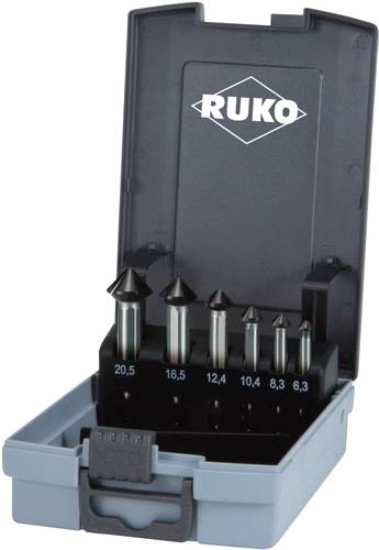 RUKO 102790PRO Kegelsenker-Set 6teilig 6.3 mm, 8.3 mm, 10.4 mm, 12.4 mm, 16.5 mm, 20.5mm Zylindersch von RUKO