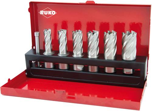 RUKO 108820 Kernlochbohrer 7teilig 12 mm, 14 mm, 16 mm, 18 mm, 20 mm, 22mm 1 Set von RUKO