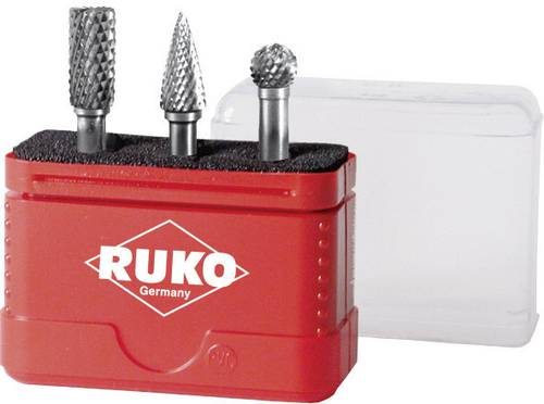 RUKO 116001 Frässet Hartmetall Schaftdurchmesser 6mm 3teilig von RUKO