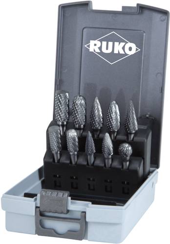 RUKO 116003RO Frässtift Hartmetall Schaftdurchmesser 6mm 10teilig von RUKO
