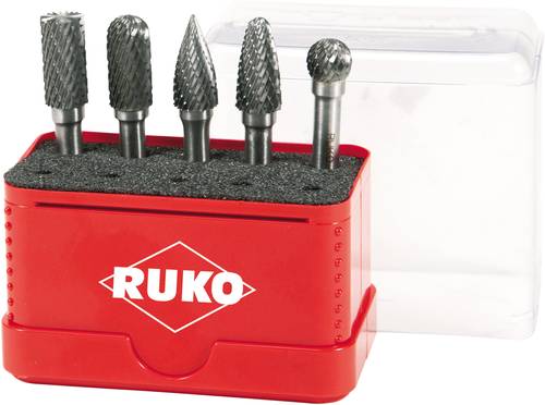 RUKO 116004 Frässtift Hartmetall 10mm Schaftdurchmesser 6mm 5teilig von RUKO