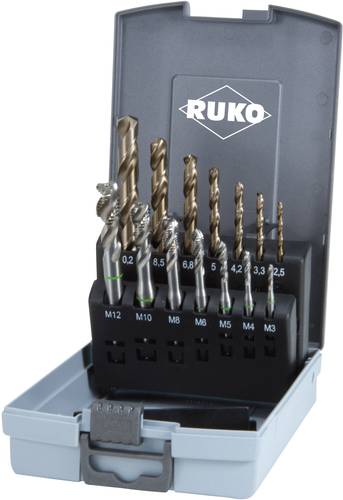 RUKO 245052RO Maschinengewindebohrer-Set 14teilig DIN 371, DIN 376 HSSE-Co 5 1 Set von RUKO