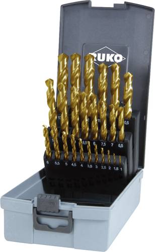 RUKO 250215TRO HSS-G Spiralbohrer-Set 25teilig 1 mm, 1.5 mm, 2 mm, 2.5 mm, 3 mm, 3.5 mm, 4 mm, 4.5 m von RUKO