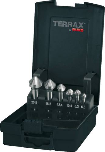 RUKO A102152RO Kegelsenker-Set 6teilig 6.3 mm, 8.3 mm, 10.4 mm, 12.4 mm, 16.5 mm, 20.5mm HSS 1 Set von RUKO