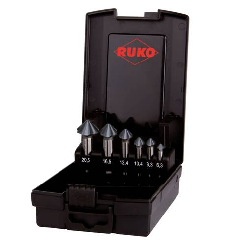 RUKO ULTIMATECUT 4S 102890PRO Kegelsenker-Set 6teilig 6.30 mm, 8.30 mm, 10.40 mm, 12.40 mm, 16.50 mm von RUKO