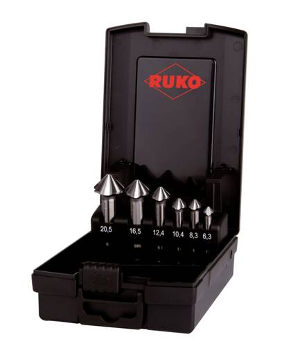 RUKO ULTIMATECUT 4S 102890RO Kegelsenker-Set 6teilig 6.30 mm, 8.30 mm, 10.40 mm, 12.40 mm, 16.50 mm, von RUKO