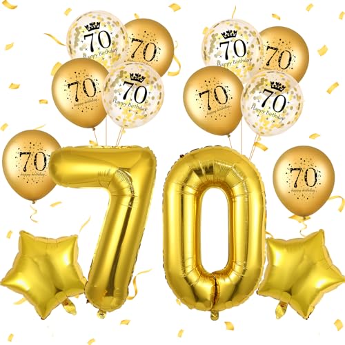 70. Geburtstag Ballons Gold von RUMIA
