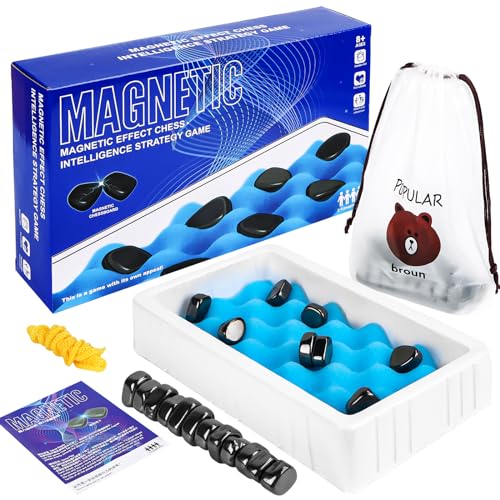 Runway Magnetspiel Kinder Magnetisches Schachspiel Schach Magnetisch Tragbares Magnetspiel Tisch Schachbrett Schachspiel Magnetisch Schachbrett Magnetspiel Interaktive Spiele für Kinder von RUNEAY