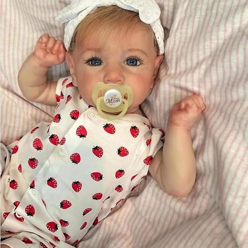 RUNGQIANY Reborn Baby 55 cm MäDchen - Weicher Silikon-Vinyl-BaumwollköRper Handgefertigt Neugeborene Puppe - Jungen MäDchen Spielzeug Geschenke von RUNGQIANY