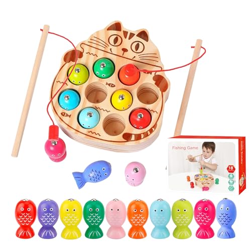RUNMKUO Magnetische Angelspiel Holzspielzeug,Kinder Holzspielzeug Angelspiel, Lernspielzeug Motorikspielzeug,Jungen Mädchen 2 3 4 5 Jahre Geschenk für Kinder RUNMKUO Magnetische Angelspiel Holzspielzeug,Kinder Holzspielzeug Angelspiel, Lernspielzeug Motorikspielzeug,Jungen Mädchen 2 3 4 5 Jahre Geschenk für Kinder von RUNMKUO