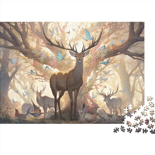 2023 Hölzern Puzzle Magischer Hirsch, Familienurlaub-Puzzle 1000 Teile Puzzles, Hirsch Motif Puzzles,Hausdekoration, Erwachsene 2023 Hölzern Puzzle Magischer Hirsch, Familienurlaub-Puzzle 1000 Teile Puzzles, Hirsch Motif Puzzles,Hausdekoration, Erwachsene von RUNPAW