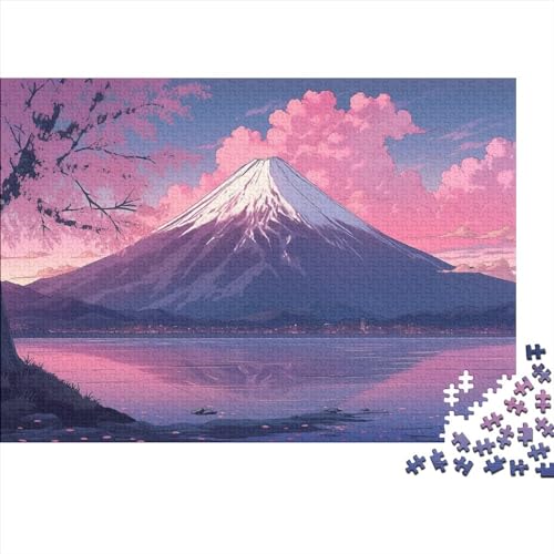 2023 Hölzern Puzzle Mont Fuji, Familienurlaub-Puzzle 500 Teile Puzzles, Japan Puzzles,Hausdekoration, Erwachsene von RUNPAW