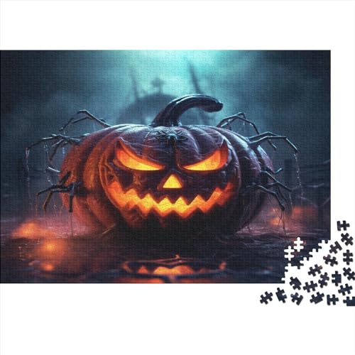 Hölzern Puzzle - Halloween Kürbis 20f38b27-121d-40b8-ae1f- - 1000 Teile Puzzle Für Erwachsene, Holzpuzzle Mit von RUNPAW