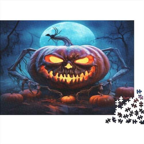 Hölzern Puzzle - Halloween Kürbis cbbc60eb-02bb-4a62-881f- - 1000 Teile Puzzle Für Erwachsene, Holzpuzzle Mit von RUNPAW