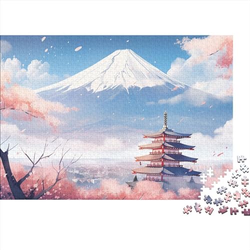 Hölzern Puzzle Mont Fuji 300 Piece Puzzle for Adults and Children Aged 14 and Over, Puzzle with Japan 300pcs (40x28cm) von RUNPAW