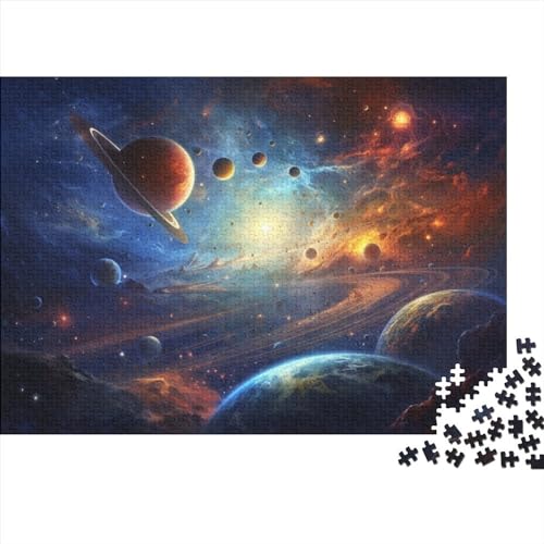 Hölzern Puzzle Planeten 300 Piece Puzzle for Adults and Children Aged 14 and Over, Puzzle with Raummotiv 300pcs (40x28cm) von RUNPAW