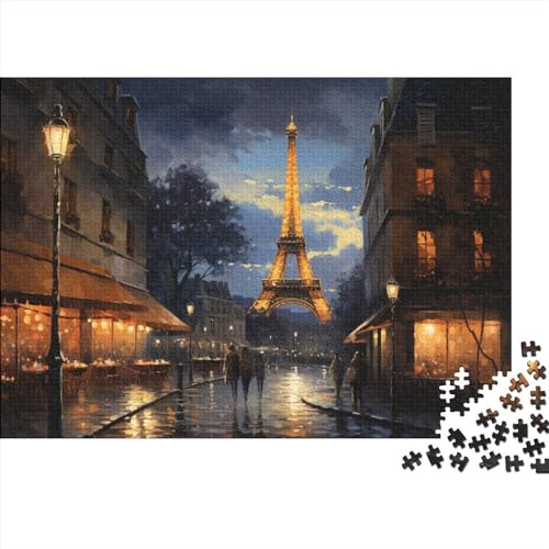 Puzzle 1000 Teile Abend in Paris - Farbenfrohes Puzzle Für Erwachsene in Bewährter Qualität (Frankreich) 300pcs (40x28cm) von RUNPAW