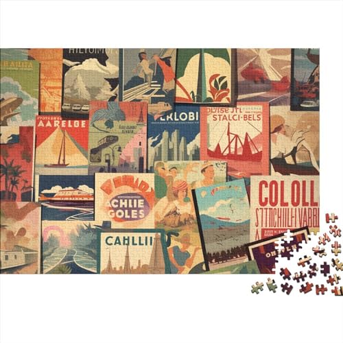 Puzzle 500 Teile Vintage Reiseplakate - Farbenfrohes Puzzle Für Erwachsene in Bewährter Qualität (Berühmte Landschaft) 500pcs (52x38cm) von RUNPAW
