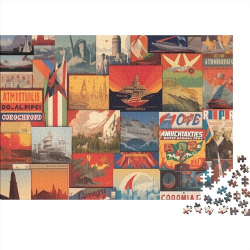 Puzzle 500 Teile Vintage Reiseplakate - Farbenfrohes Puzzle Für Erwachsene in Bewährter Qualität (Berühmte Landschaft) 500pcs (52x38cm) von RUNPAW