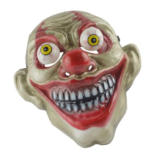 RUNROTOO Halloween-Maske Clown-Cosplay-Maske Maskerade-Maske Augapfelmaske beängstigend halloween kostüm erwachsene Maske für Rollenspiele Clown-Party-Maske bilden Requisiten Kleidung von RUNROTOO