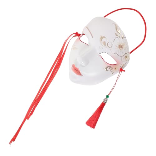 RUNROTOO Maske Für Maskerade-party Kostümmasken Cosplay-party-maske Sichuan-opernmasken Maskerade-maske Karneval-masken Weiße, Schlichte Masken Gesichtsmaske Frau Plastik Halloween von RUNROTOO