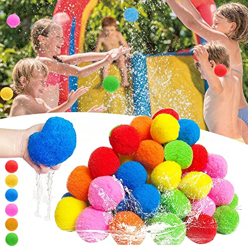 Wasserbomben Wiederverwendbar,50 Stück Splash Bälle, Baumwoll Wasserbomben,Wasserbomben Set Splash Bälle,Wasserschlacht Bälle für Wasserschlacht im Garten Pool und Trampolin Sommer. Wasserbomben Wiederverwendbar,50 Stück Splash Bälle, Baumwoll Wasserbomben,Wasserbomben Set Splash Bälle,Wasserschlacht Bälle für Wasserschlacht im Garten Pool und Trampolin Sommer. von RURIZHONGTIAN