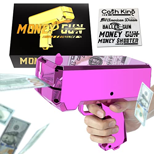 RUVINCE Geld Pistole Shooter Geldpistole für Filme, die echt Aussehen, Requisitenpistole Make it Rain, Handheld Geldpistole für Spiel Filme Party RUVINCE Geld Pistole Shooter Geldpistole für Filme, die echt Aussehen, Requisitenpistole Make it Rain, Handheld Geldpistole für Spiel Filme Party von RUVINCE