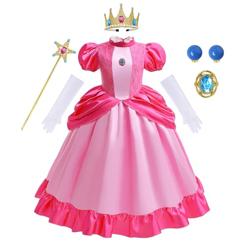 RUXlNRUA Wish Asha Dahlia Kostüm Mädchen Prinzessin Kleid 4-13 Jahre Cosplay Outfits mit Zubehör Kinder Dress Up (5-6 Jahre) von RUXINRUA