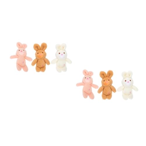 RVHAOODI 2Sets Spielzeugschlüsselkettengefüllte Tierkabbit Zodiac Anhänger Handtasche Charme Kleines Maskottchenverzier 3pcs*2 zufällige Farbe von RVHAOODI