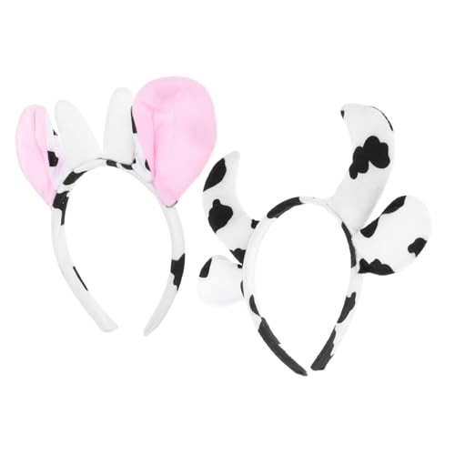 RVHAOODI Kuhkostüm Stirnband Bullen Hörner Kopfbedeckung Halloween Animal Ohrs Set für Partysereignisse RVHAOODI Kuhkostüm Stirnband Bullen Hörner Kopfbedeckung Halloween Animal Ohrs Set für Partysereignisse von RVHAOODI