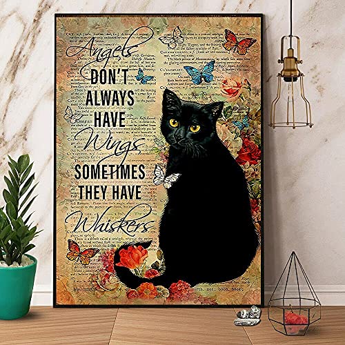 Holz-Puzzle, schwarze Katze und Schmetterlinge, Engel haben nicht immer Flügel, sie haben Schnurrhaare, Puzzle für Erwachsene, Kinder, Spielzeug, Geschenk, Party, anspruchsvolle Unterhaltung Holz-Puzzle, schwarze Katze und Schmetterlinge, Engel haben nicht immer Flügel, sie haben Schnurrhaare, Puzzle für Erwachsene, Kinder, Spielzeug, Geschenk, Party, anspruchsvolle Unterhaltung von RVLPZM