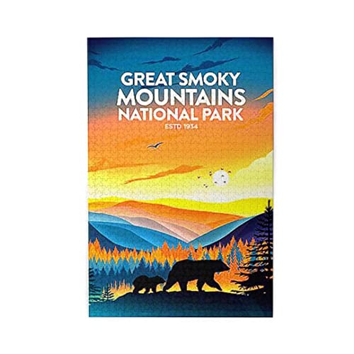 Holz-Puzzle, tolle rauchige Berge, Nationalpark, tolles Puzzle für Erwachsene, Kinder, Spielzeug, Geschenk, Party, anspruchsvolle Unterhaltung, Requisiten, 500 Teile Holz-Puzzle, tolle rauchige Berge, Nationalpark, tolles Puzzle für Erwachsene, Kinder, Spielzeug, Geschenk, Party, anspruchsvolle Unterhaltung, Requisiten, 500 Teile von RVLPZM