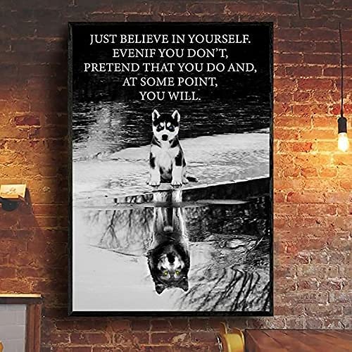 Holzpuzzle Husky Just Believe in Yourself Puzzle für Erwachsene Kinder Spielzeug Geschenk Party Herausfordernde Unterhaltung Requisiten 1000 Teile Holzpuzzle Husky Just Believe in Yourself Puzzle für Erwachsene Kinder Spielzeug Geschenk Party Herausfordernde Unterhaltung Requisiten 1000 Teile von RVLPZM